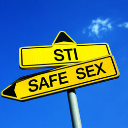 Gesundheit Schild mit Aufschrift Safer Sex